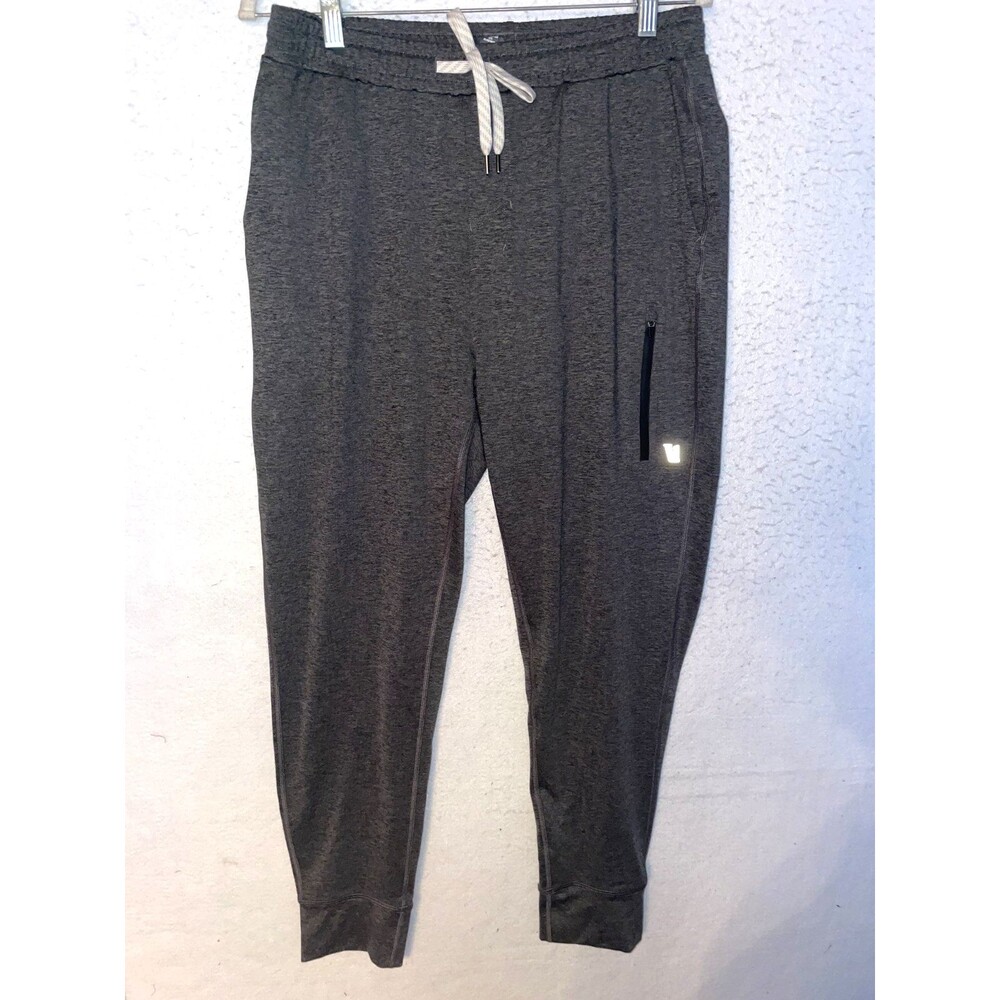 Vuori Men's Jogger Pants Size M Sunday Performance Dark Gray Gym Zipped pockets
